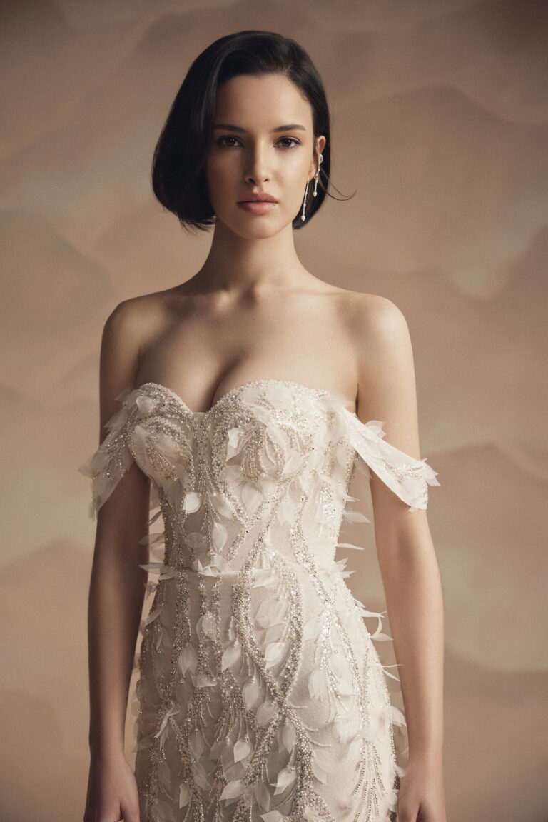 Srcasti izrez na korsetu vjenčanice sirena kroja