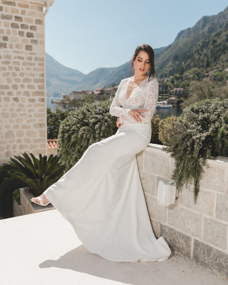 Sirena haljina od čipkanog gornjeg dijela