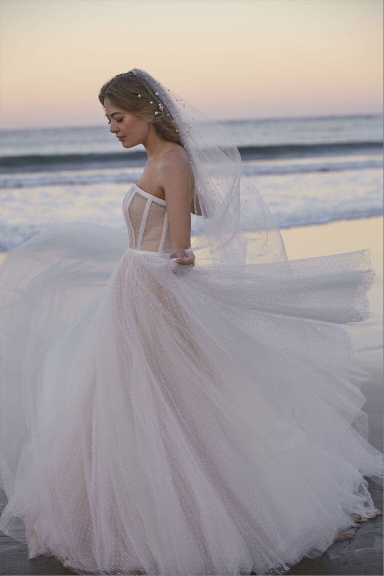 Til princeza oblik vjenčanice sa biserima