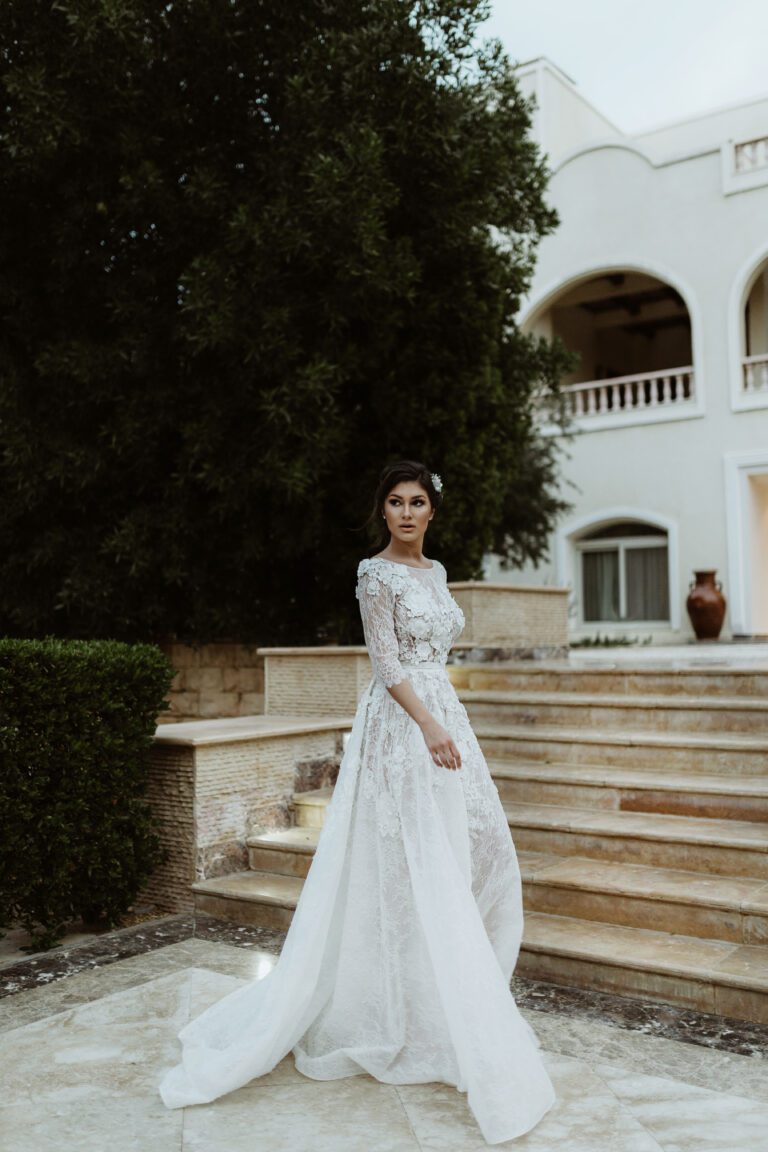 Romantična čipkana vjenčanica